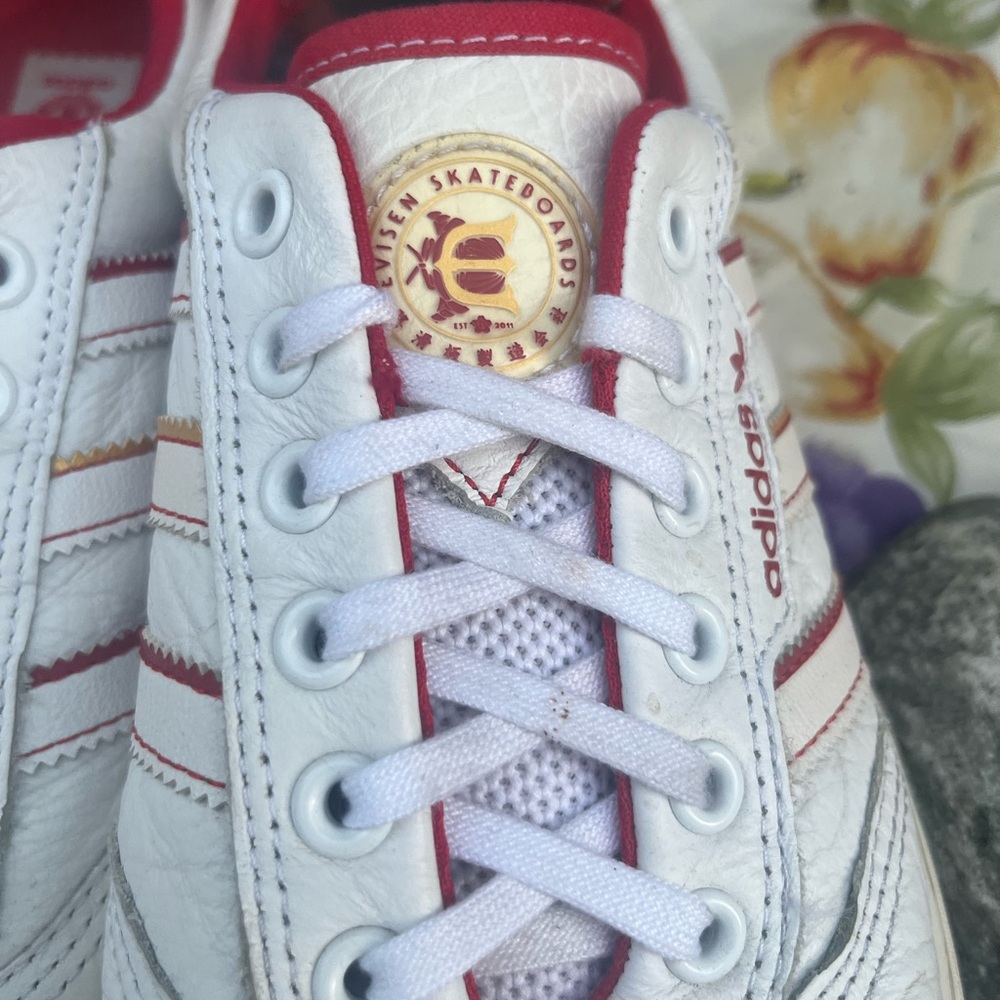 Adidas 3MC X EviseN Men's Classic Low-Top White Red Skateboarding Shoe Mens 10.5 - Picture 7 of 11